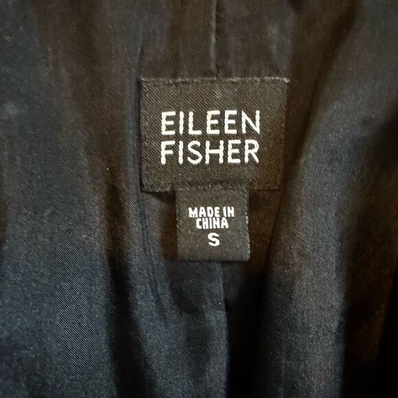 EILEEN FISHER BLACK 100% SILK JACKET SIZE SMALL PERFECT CONDITION - Picture 7 of 10